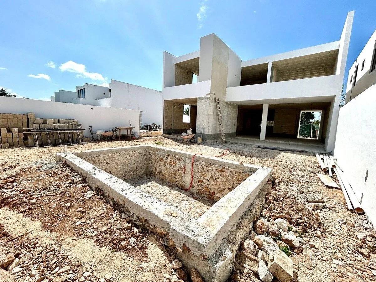Foto 10 de 11: Casa Vicaria en Privada Zentura, Cholul · En construcción
