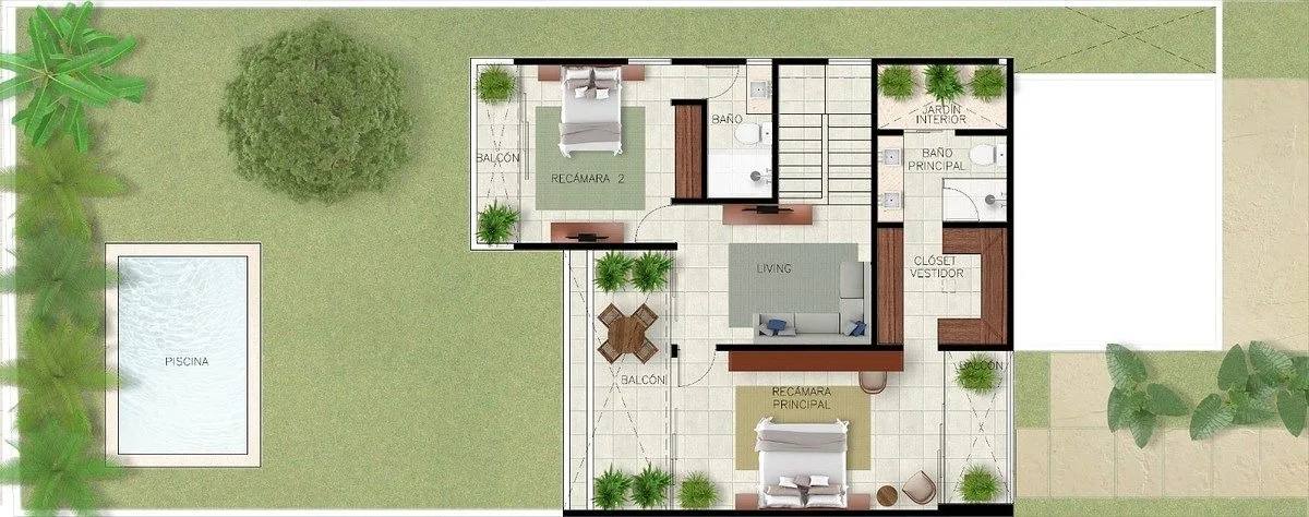 Foto 6 de 11: Casa Vicaria en Privada Zentura, Cholul · En construcción