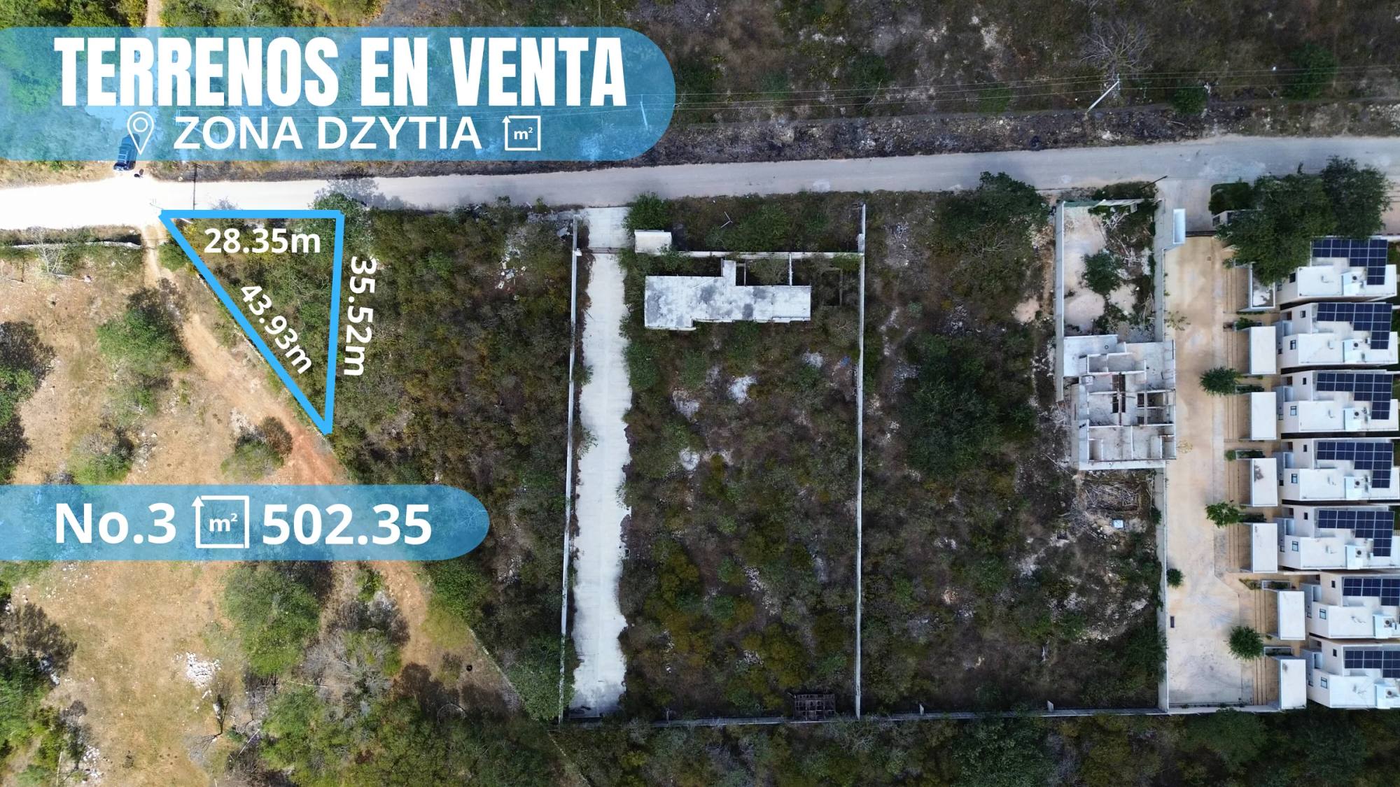 Foto 1 de 6: Terreno en esquina en Dzityá · 502.35 m² (lote 3)